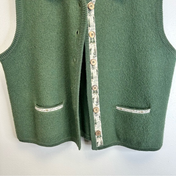 Woolrich Wool Cottagecore Sage Nature Vest Granola Girl XL Vintage 90s Cabin - Picture 5 of 13